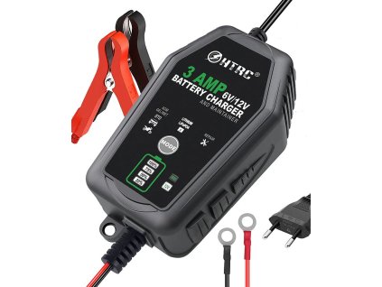 Autonabíječka HTRC 6V/12V 3A Lithium, LiFePO4, Pb (GEL, AGM, SLA, WET, EFB, Flooded)