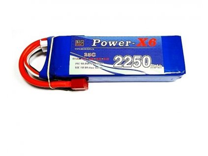 Li-pol baterie 2250 mAh 2S 25C (50C) Power X6