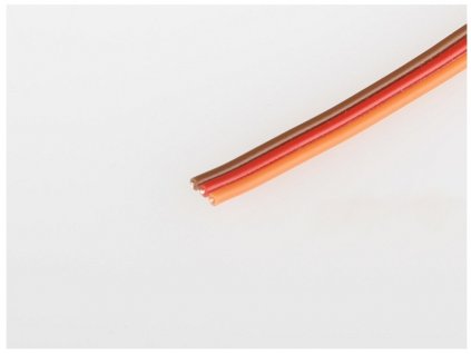 Servo kabel JR plochý 26AWG  (tenký 0,15mm) - 1m