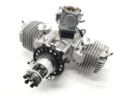 RCGF Stinger 125CC Twin se startérem - spalovací motor dvouválcový