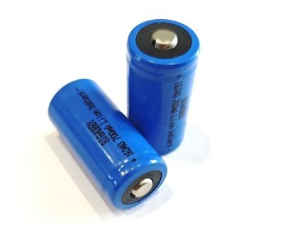 Li-ion Baterie 16340 700mAh 1C bez PCB (Buttom Top)
