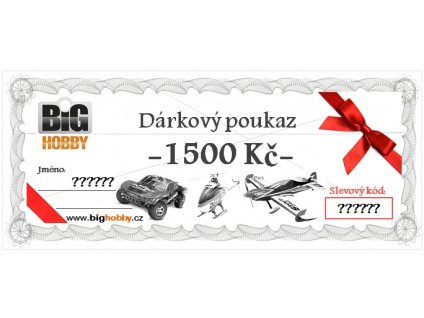 Dárkový poukaz v hodnotě 1500,-Kč