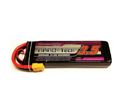 Li-pol baterie 3500mAh 2S 25C (50C) Bighobby-NANO Tech