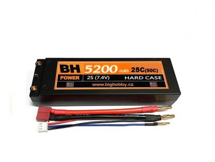 Li-pol baterie 5200 mAh 2S 25C (50C) HC (A) - BH Power