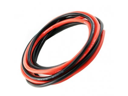 Silikonový kabel 8 AWG - černý (1 metr)