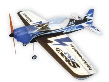 Polomaketa akrobatického letadla SBACH MINI 500 ARF modrá