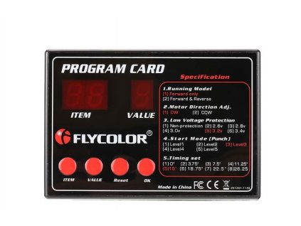 Flycolor programovací karta BOAT