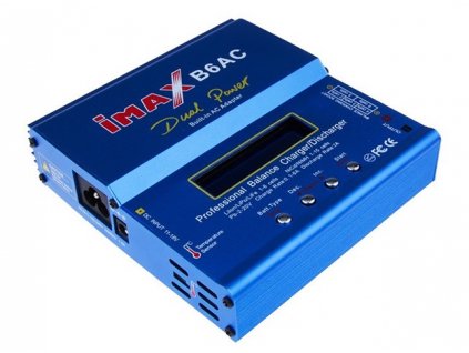 Nabíječ i vybíječ Imax B6AC 80W (balancer, vestavěný zdroj) modrý + dárek (nabíjecí vak)