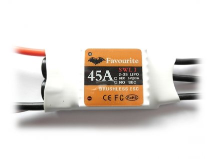 Regulátor otáček 45A Favourite SWL 33g  ESC - Air/Heli