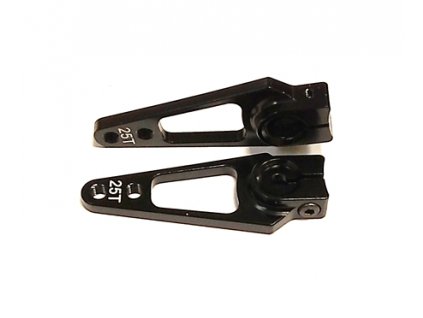 Alu (hliníková) servo páka 1D-25T (černá) - 44mm