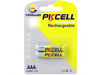 Nabíjecí baterie AAA 1000mAh Ni-Mh (1,2V) PK CELL 2ks