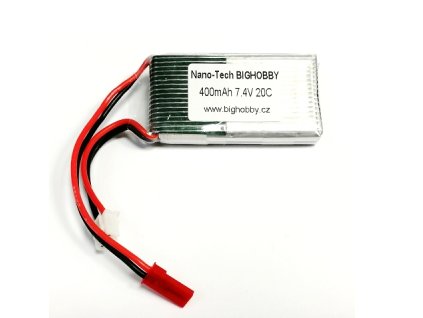 Li-pol baterie 400mAh 2S 20C (30C) Bighobby-NANO Tech