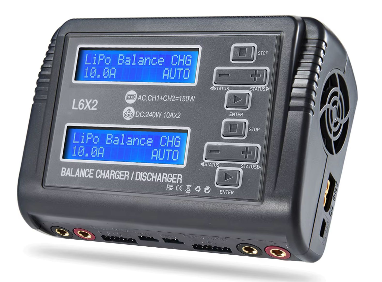 HTRC Nabíječ i vybíječ DUO L6X2 DC 240W, AC 150W -10Ax2 (balancer, vestavěný zdroj)