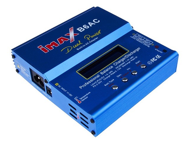 Imax B6AC 50W nabíječ i vybíječ (balancer, vestavěný zdroj) - modrý