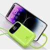 *Mini Powerbanka 5000mAh s vestavěnými kabely - Černá