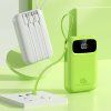 *Mini Powerbanka 5000mAh s vestavěnými kabely - Černá