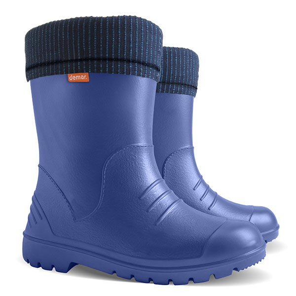 Detské zateplené gumáky Demar DINO 0310 D modré Veľkosť: 20/21