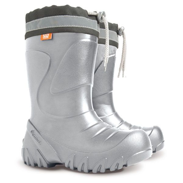 Detské sťahovacie zateplené gumáky Demar MAMMUT S 0300 HI strieborné Veľkosť: 36/37