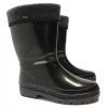 damske zateplene gumaky demar rainny lux black 0526 cierne