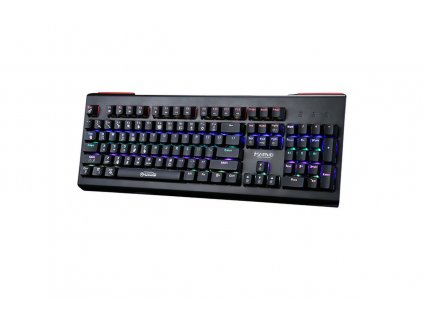 Klávesnice Marvo KG959G, herní, černá, drátová (USB), americká, mechanická, modré spínače, potisk pro PUBG, RGB podsvícení