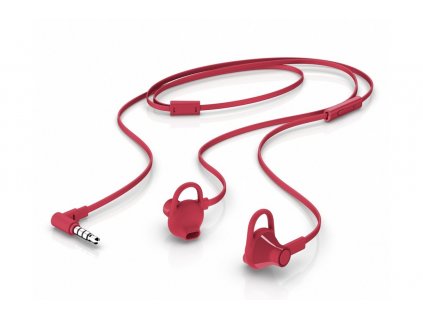 HP 150, náhlavní souprava s mikrofonem, bez ovládání hlasitosti, červená, 3,5 mm