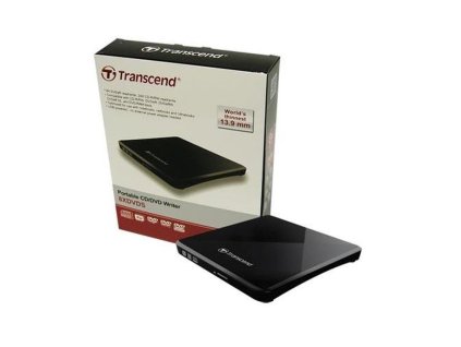 Transcend slim externí DVD+/-RW 8x DL, 13,9 mm, USB, černý
