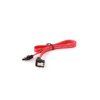 Datový kabel Gembird SATA III 50 cm s 90° ohybem, kovové svorky, červený