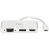 D-Link USB-C hub na VGA, HDMI, DisplayPort 3v1