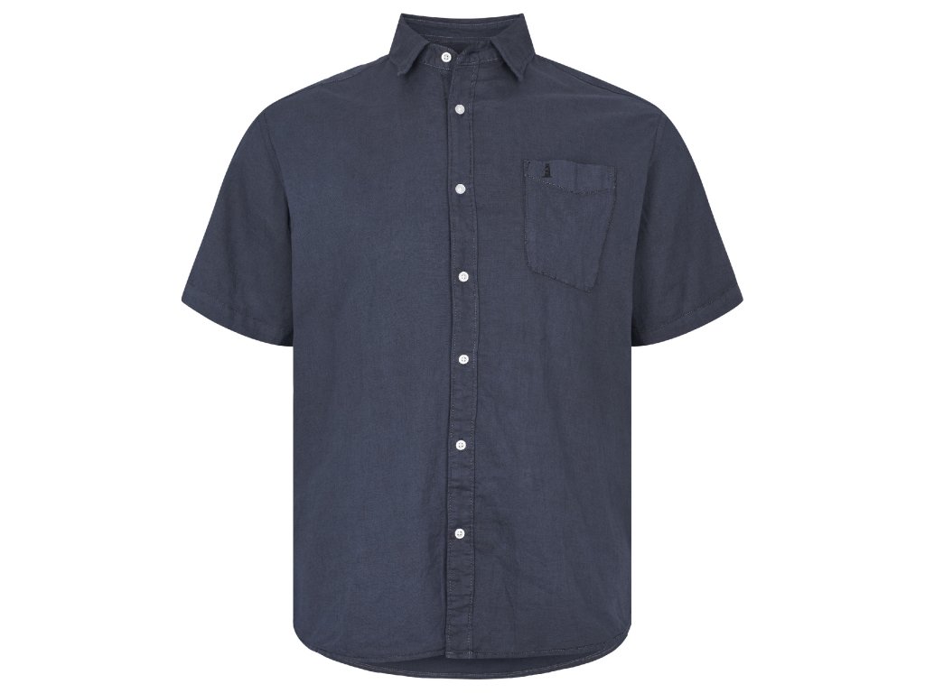 31164B North 56°4 Linen Shirt 0580 Navy Blue Extra 0