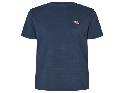 23321B North 56Denim yarndyed striped tee 0565 Zephyr Blue Extra 0