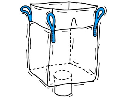 Kruhová Látka zástěra výsypka