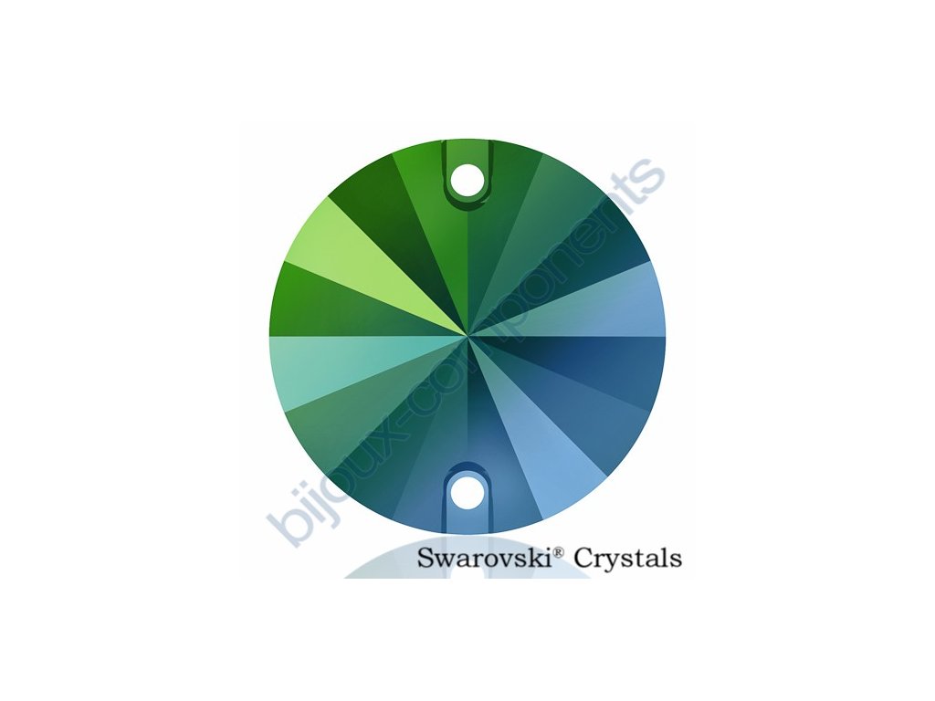 SWAROVSKI ELEMENTS Rivoli našívací kámen, crystal scarabeus green F, 12mm