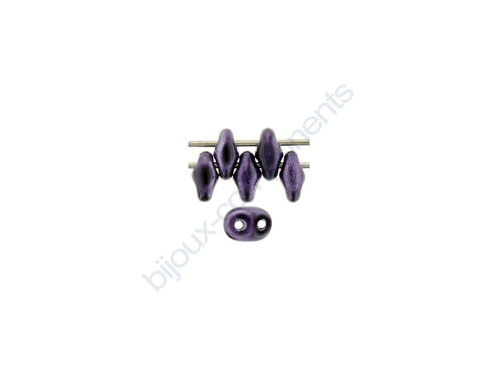 Matubo Superduo, metalust purple, 2,5x5 mm, průtah 0,8 mm, 5 g