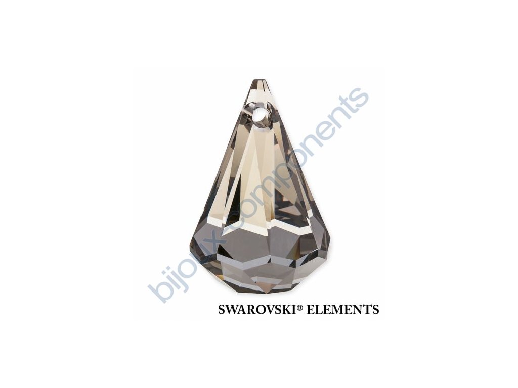 SWAROVSKI ELEMENTS přívěsek - XIRIUS dešťová kapka, crystal satin, 14mm