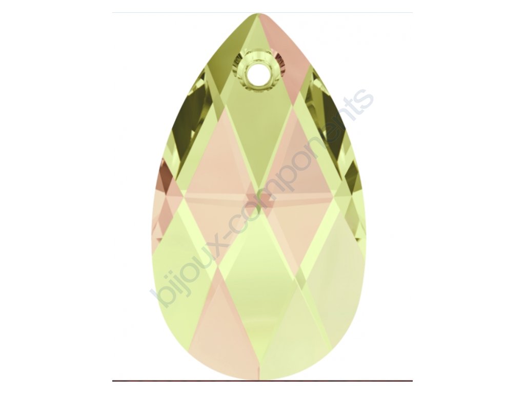 SWAROVSKI CRYSTALS přívěsek - hruška, crystal luminous green, 22mm