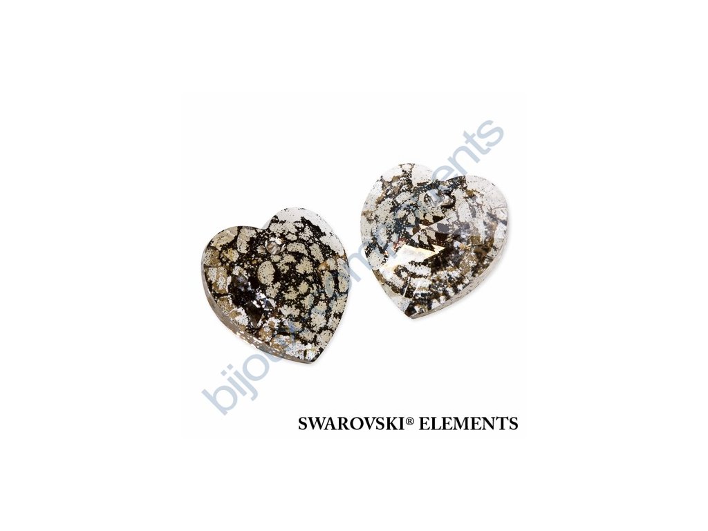 SWAROVSKI ELEMENTS přívěsek - XILION srdce, crystal gold patina, 14,4x14mm