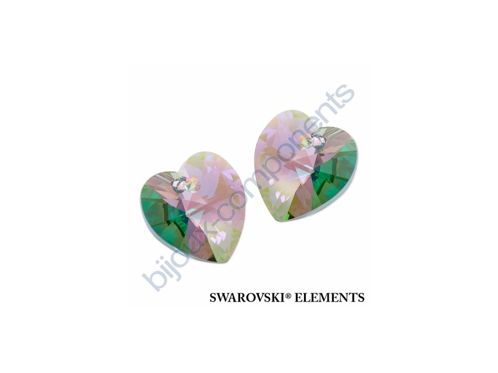 SWAROVSKI ELEMENTS přívěsek - XILION srdce, crystal paradise shine, 14,4x14mm