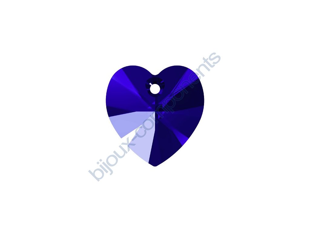 SWAROVSKI CRYSTALS přívěsek - XILION srdce, majestic blue, 18x17,5mm
