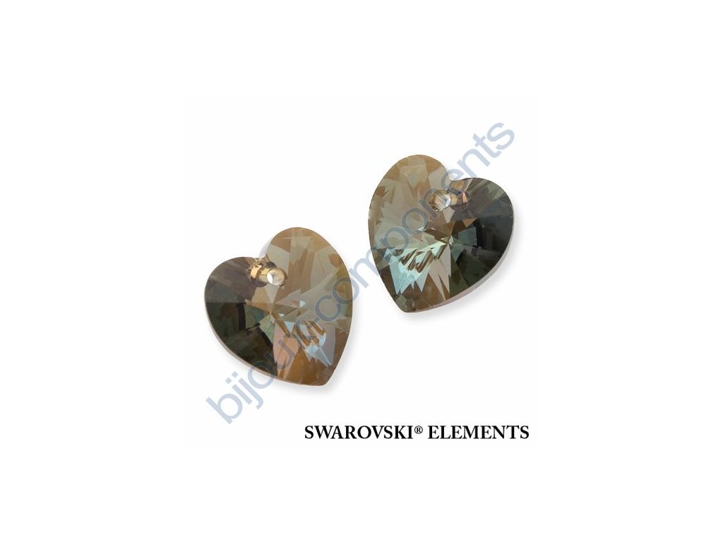 SWAROVSKI ELEMENTS přívěsek - XILION srdce, crystal bronze shade, 10,3x10mm