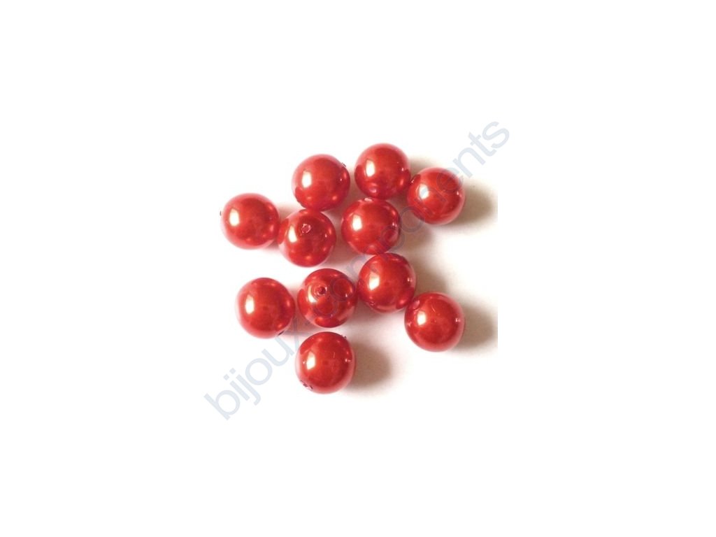 Skleněné voskované perle, červená - díky složitým technologickým procesům při výrobě, nelze zajistit stejný odstín barev u jednotlivých velikostí.