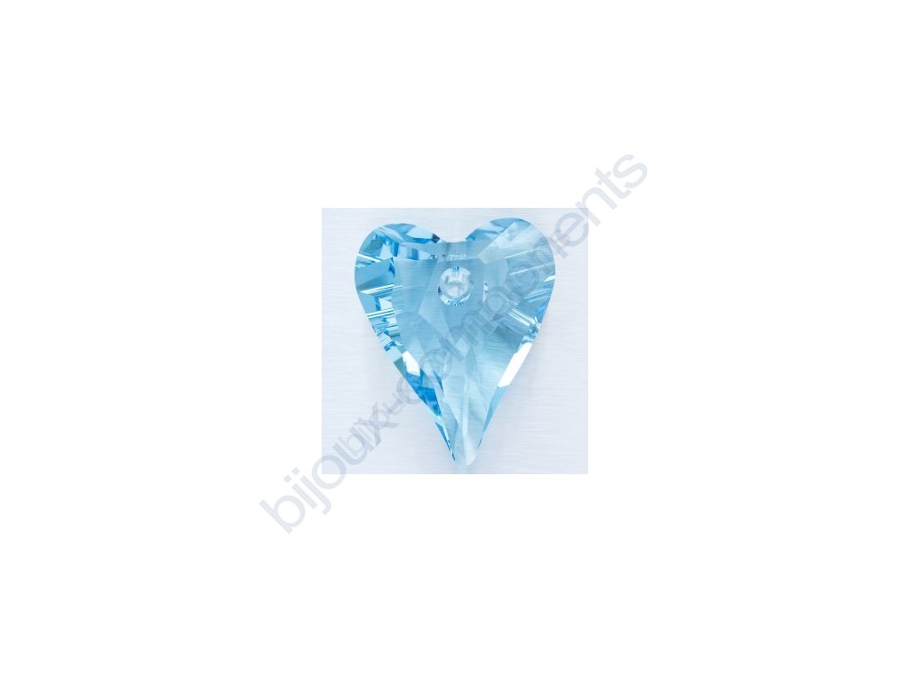 SWAROVSKI ELEMENTS přívěsek - Wild Heart, aquamarine, 12mm
