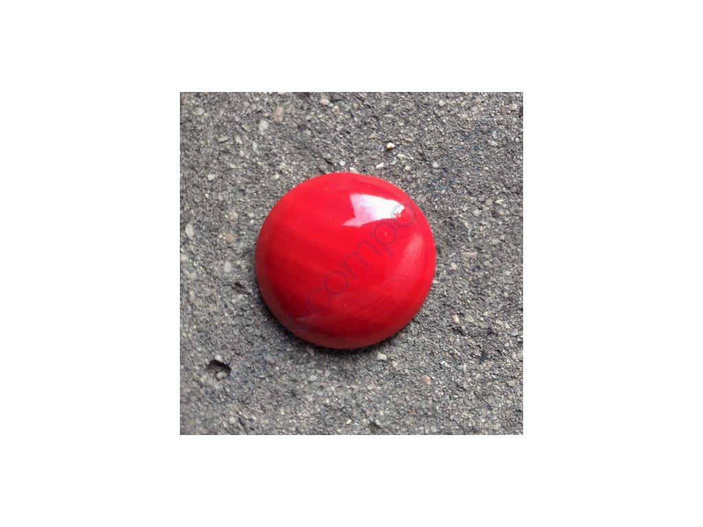 Kulatý kabošon (25 mm) - ručně vyráběná, červený opálový