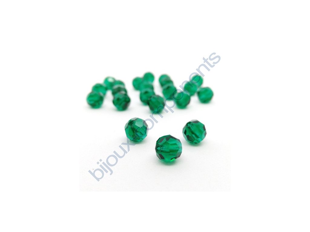 PRECIOSA - MC Bead Round, Emerald, cca 4mm