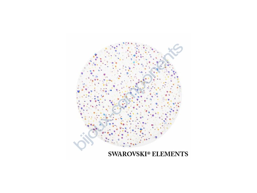 SWAROVSKI ELEMENTS - Crystal fabric, transparentní, crystal AB, 15mm