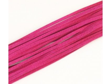 Kůže - plochá, cca 2mm/cca 100-110cm- růžová