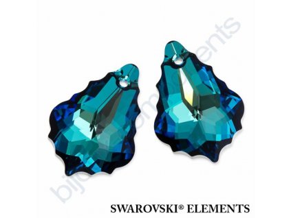 SWAROVSKI ELEMENTS barokní přívěsek, crystal bermuda blue, 22x15mm