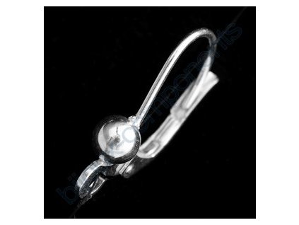 Zavírací náušnice s očkem - kulička 4mm, cca 17x11mm