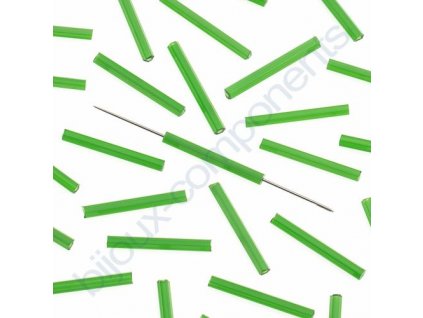 PRECIOSA Skleněné tyčinky, hexagon - zelená