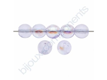 Skleněné korálky - ramš, svělte modrá s AB pokovem, vhodné pro výrobu náušnic, náramků, náhrdelníků nebo přívěsků