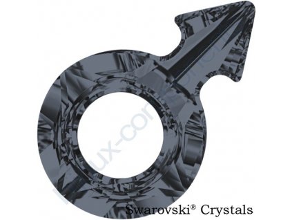 SWAROVSKI CRYSTALS přívěsek - symbol muže, crystal silver night, 18x11,5mm
